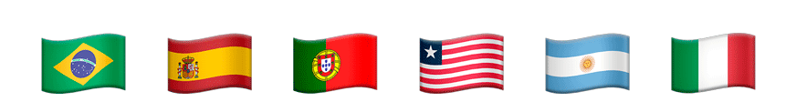 Bandeiras dos países que já passaram pelo CIAP
