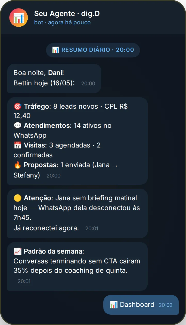 Exemplo do Seu Agente em ação